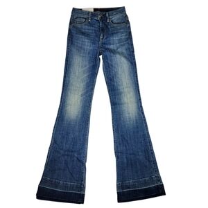 7 For All Mankind Jeans Womens Size 26 Ginger Wide Leg Trouser Blue Denim Pants